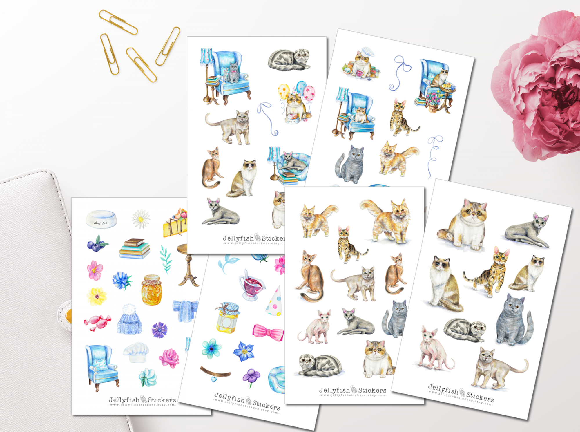 Katzen Sticker Set